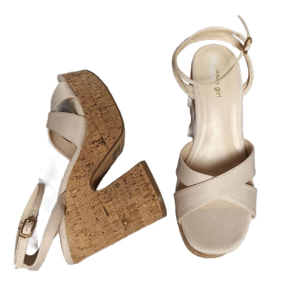 New Madden Girl Riio Ankle-Strap Crisscross Platform Sandals 10 NWOB
